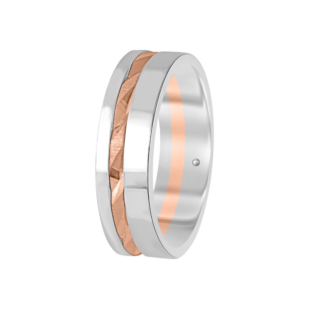 Modern Platinum and Diamond Ring for Men-Rings-PMR23035