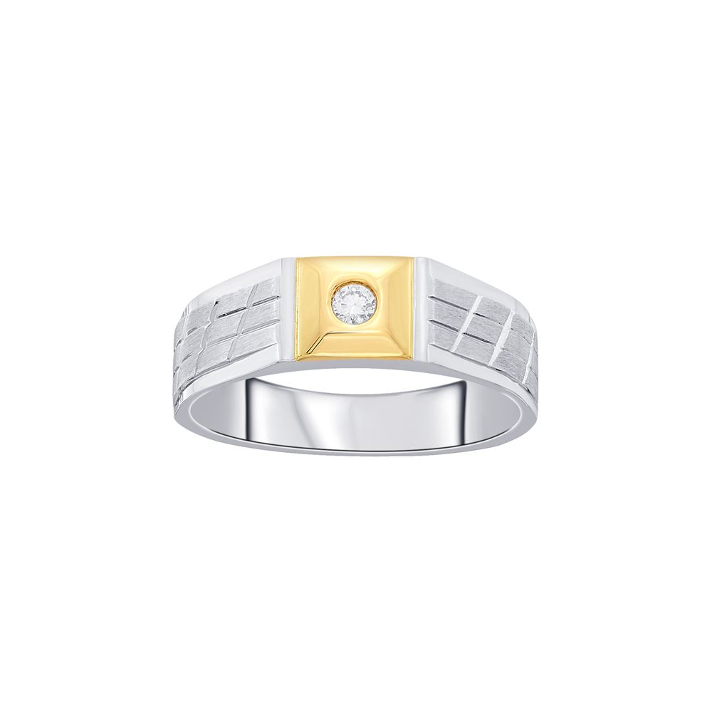 Versatile Platinum and Rose Gold Mens Finger Ring-Rings-PMR23063