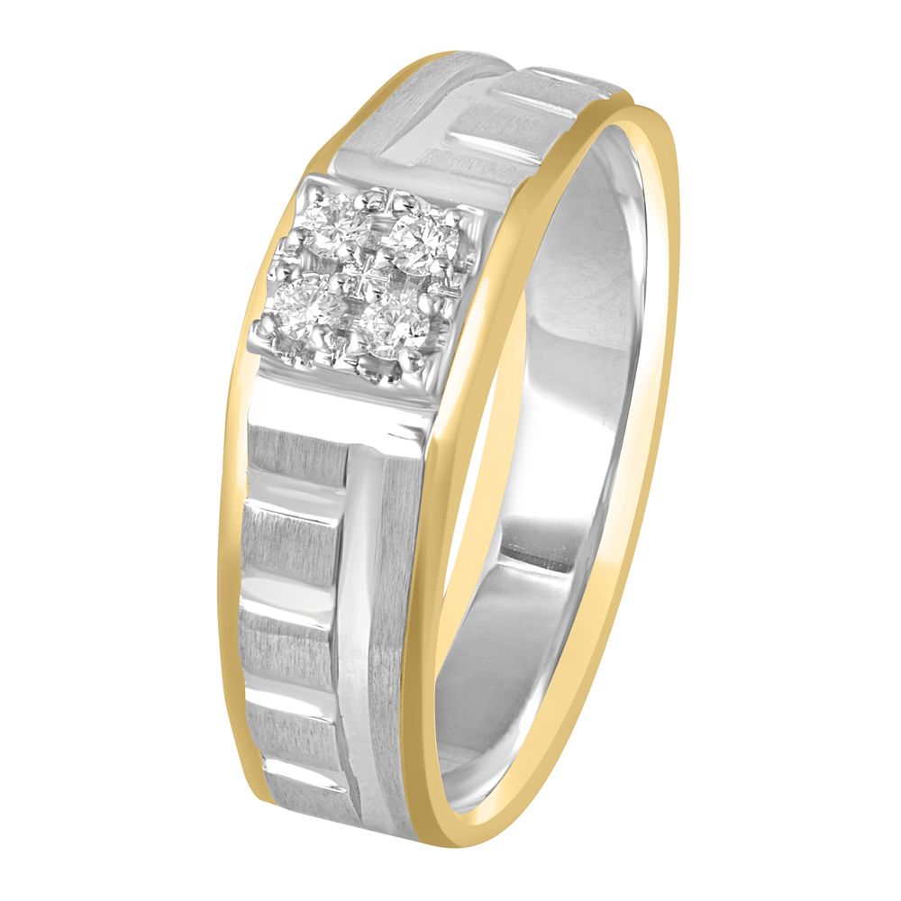Subtle Diamond Mens Finger Ring in Platinum-Rings-PMR23066