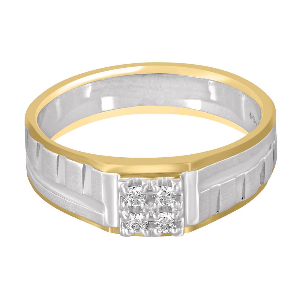 Subtle Diamond Mens Finger Ring in Platinum-Rings-PMR23066