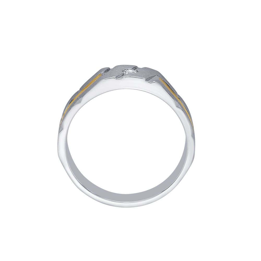 Gracious Diamond Mens Finger Ring in Platinum-Rings-PMR23070