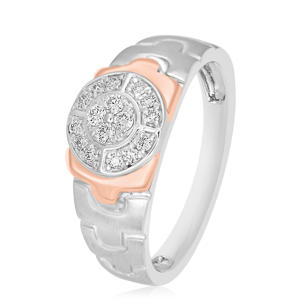 Mens Finger Ring in Eclectic Platinum-Rings-PMR23073