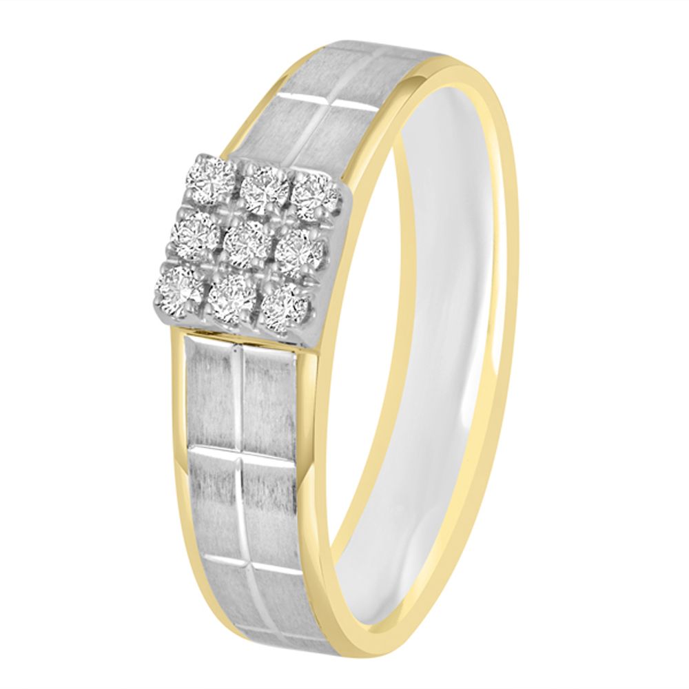 Attractive Diamond Mens Finger Ring-Rings-PMR23075