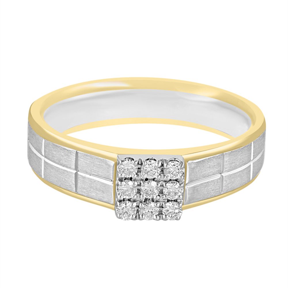 Attractive Diamond Mens Finger Ring-Rings-PMR23075
