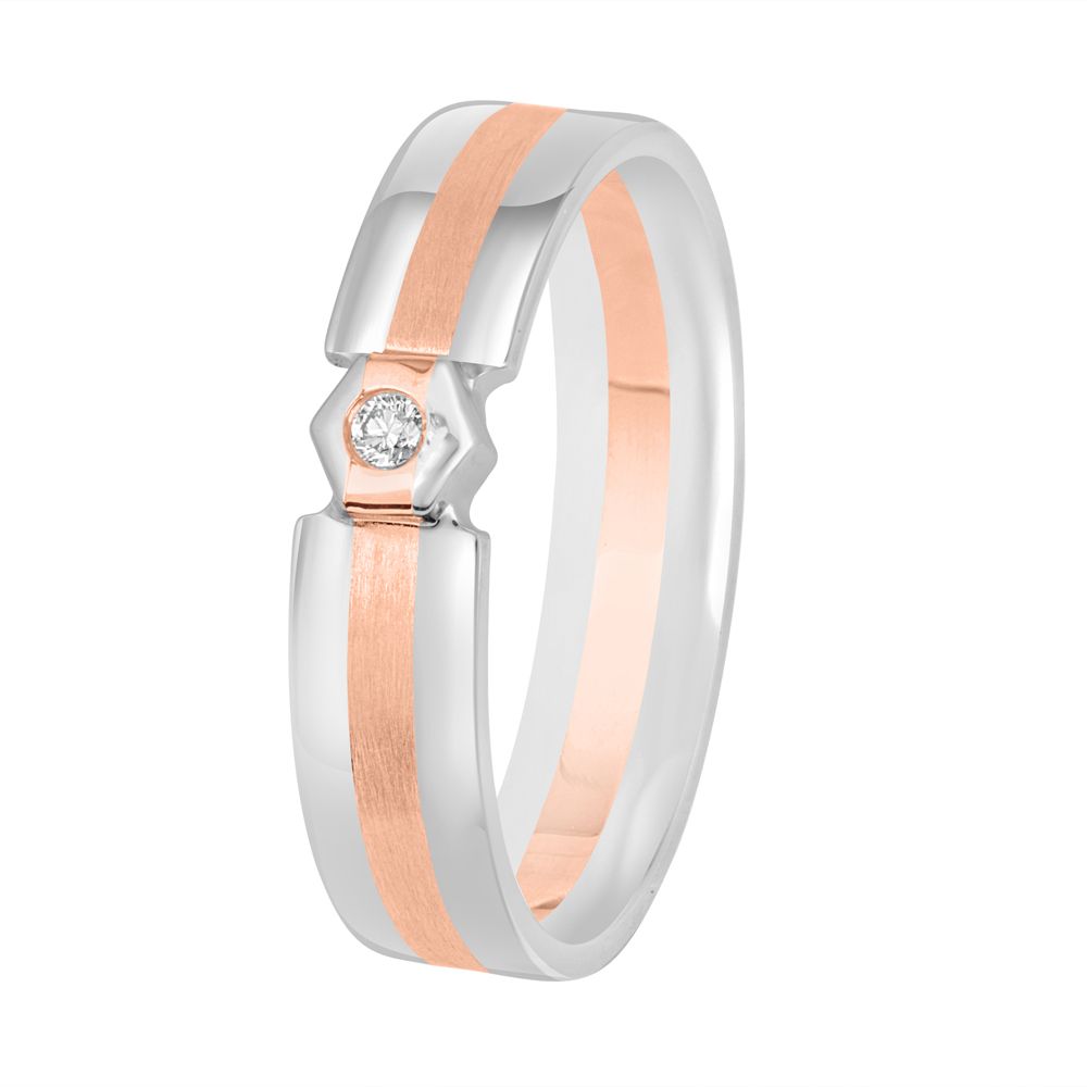 Unique Dual Toned Platinum Ring For Men-Rings-PMR23078