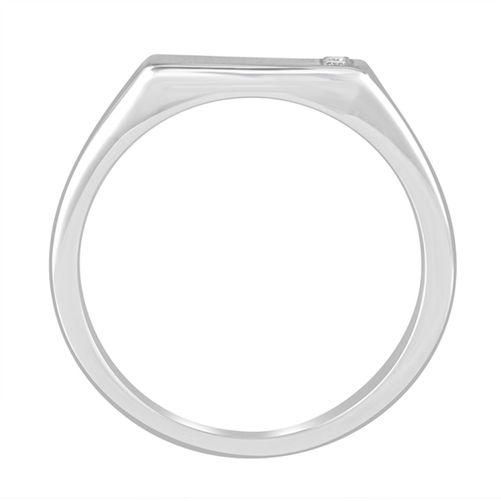 Bejewelled Platinum Mens Finger Ring-Rings-PMR23080