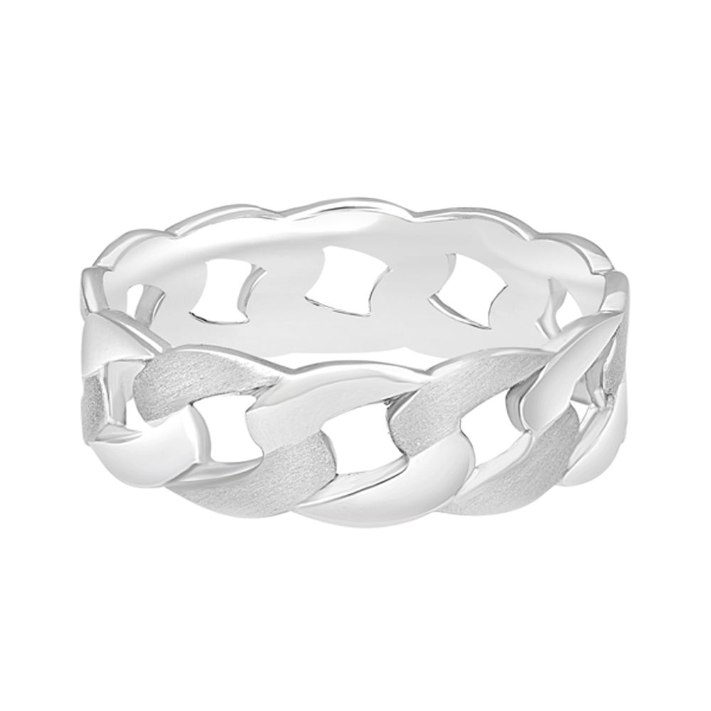 Subtle Platinum Mens Ring-Rings-PMR23086