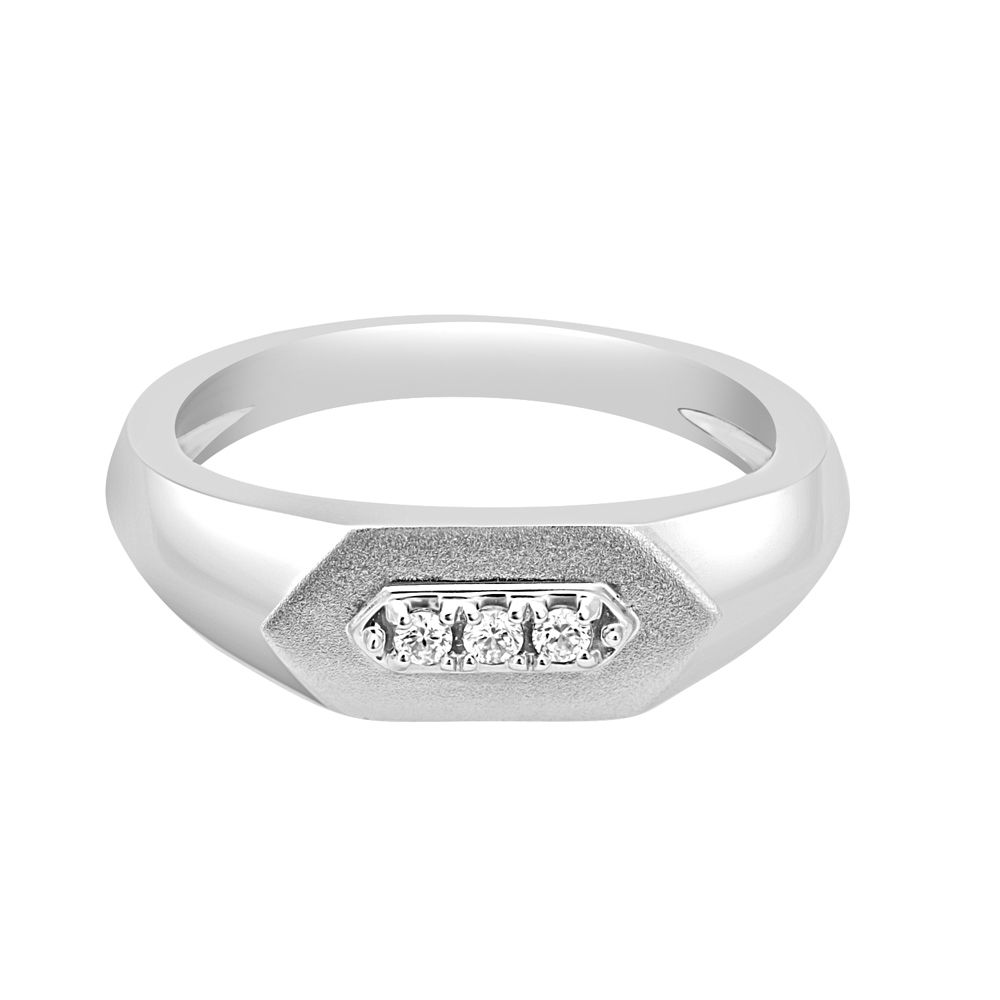 Platinum and Diamond Mens Ring-Rings-PMR23089