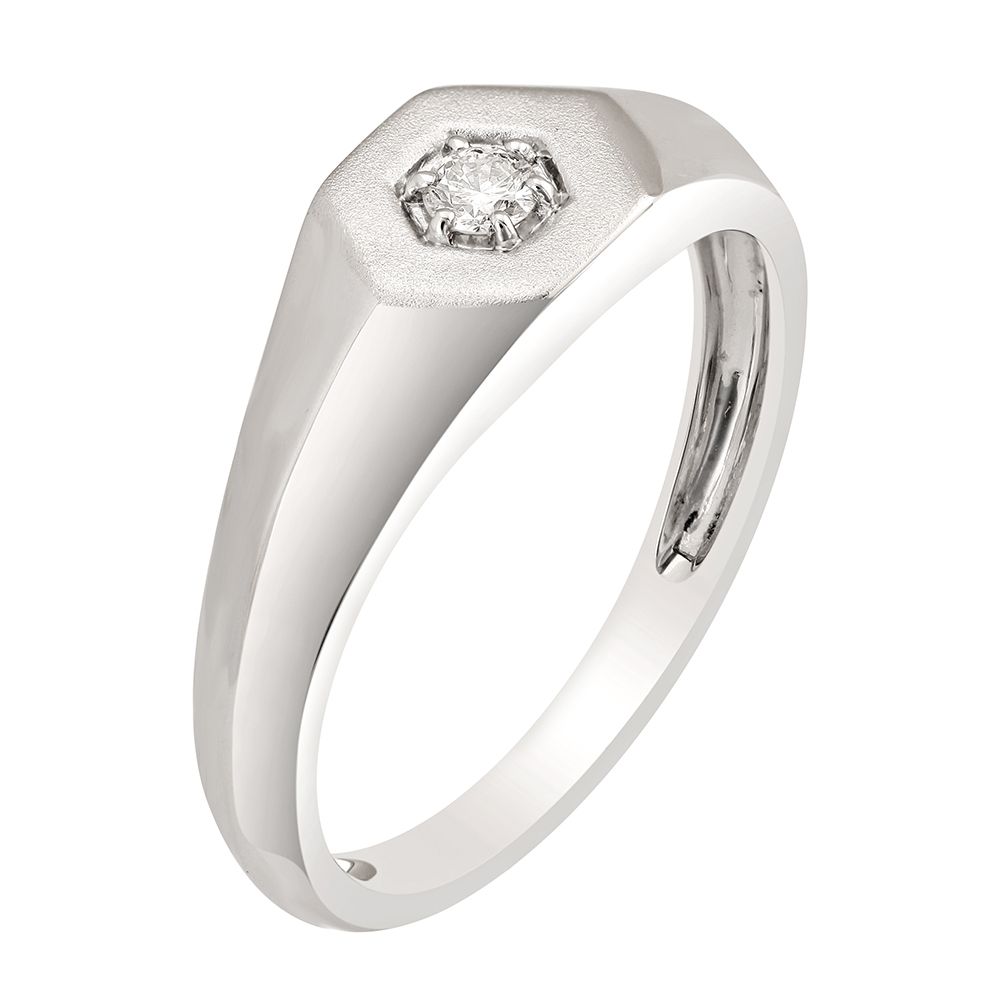 Platinum and Diamond Ring for Men-Rings-PMR23099-D300PND