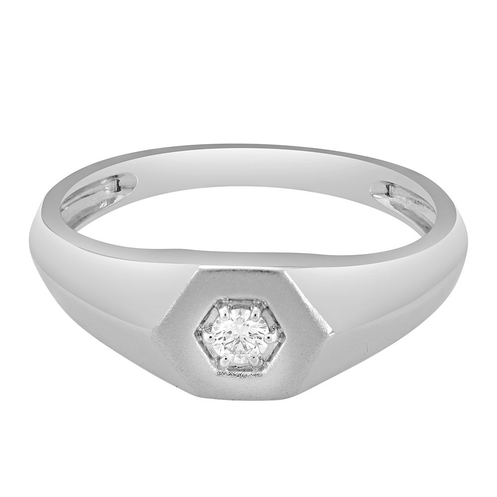 Platinum and Diamond Ring for Men-Rings-PMR23099-D300PND