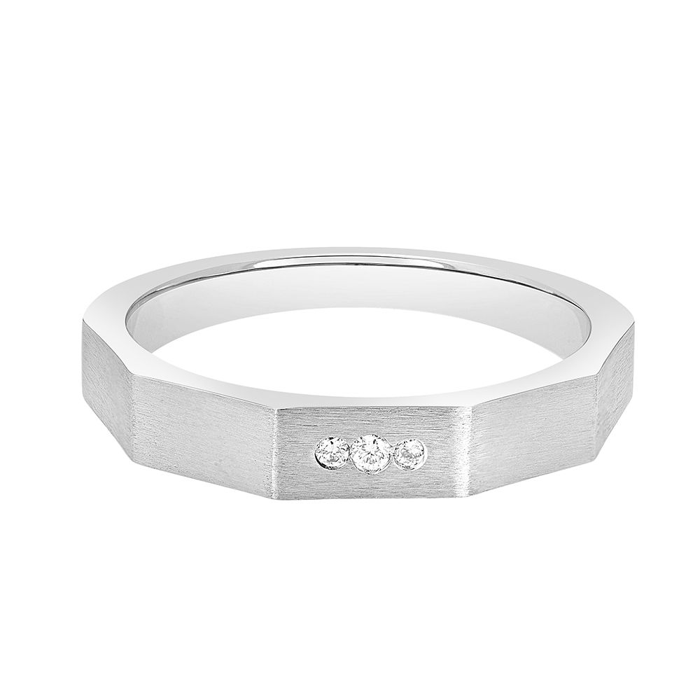 Mens Textured Platinum Ring-Rings-PMR23104