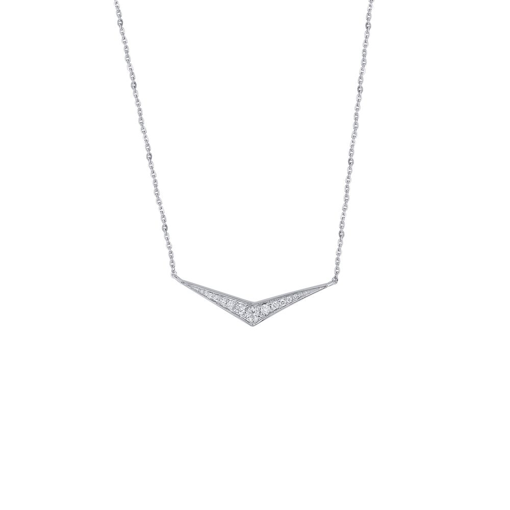 Chevron Design 950Pt Platinum Necklace-Necklaces-PNK23C01-D300P1D