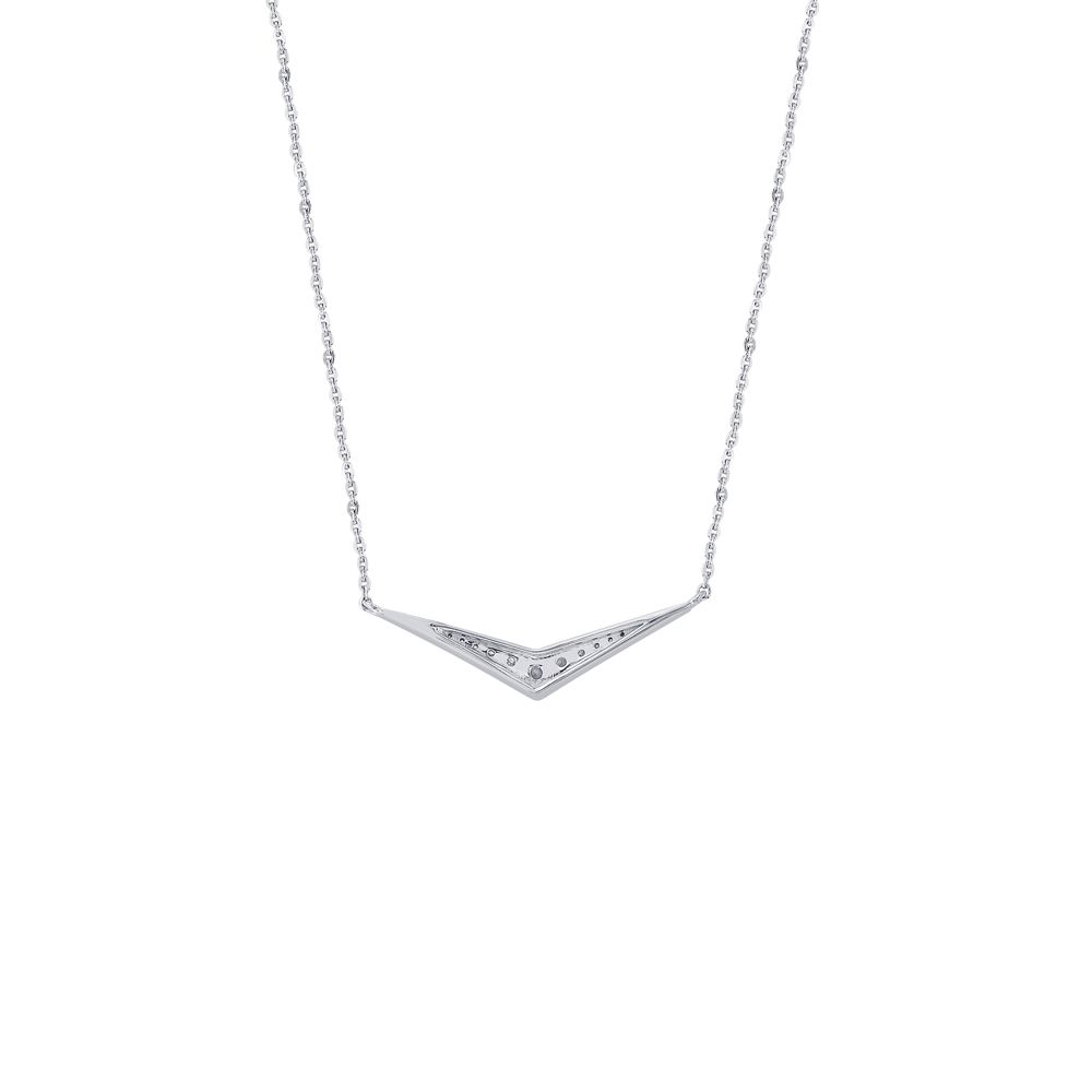 Chevron Design 950Pt Platinum Necklace-Necklaces-PNK23C01-D300P1D