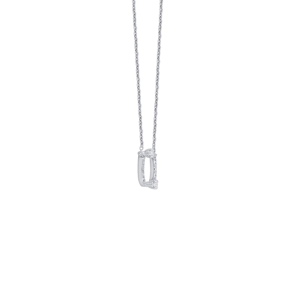 Stylish Diamond and Platinum Necklace-Necklaces-PNK23C03-D300P1D