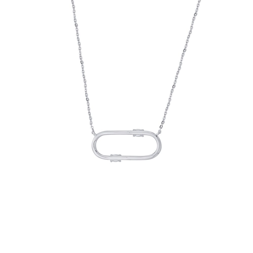 Stylish Diamond and Platinum Necklace-Necklaces-PNK23C03-D300P1D