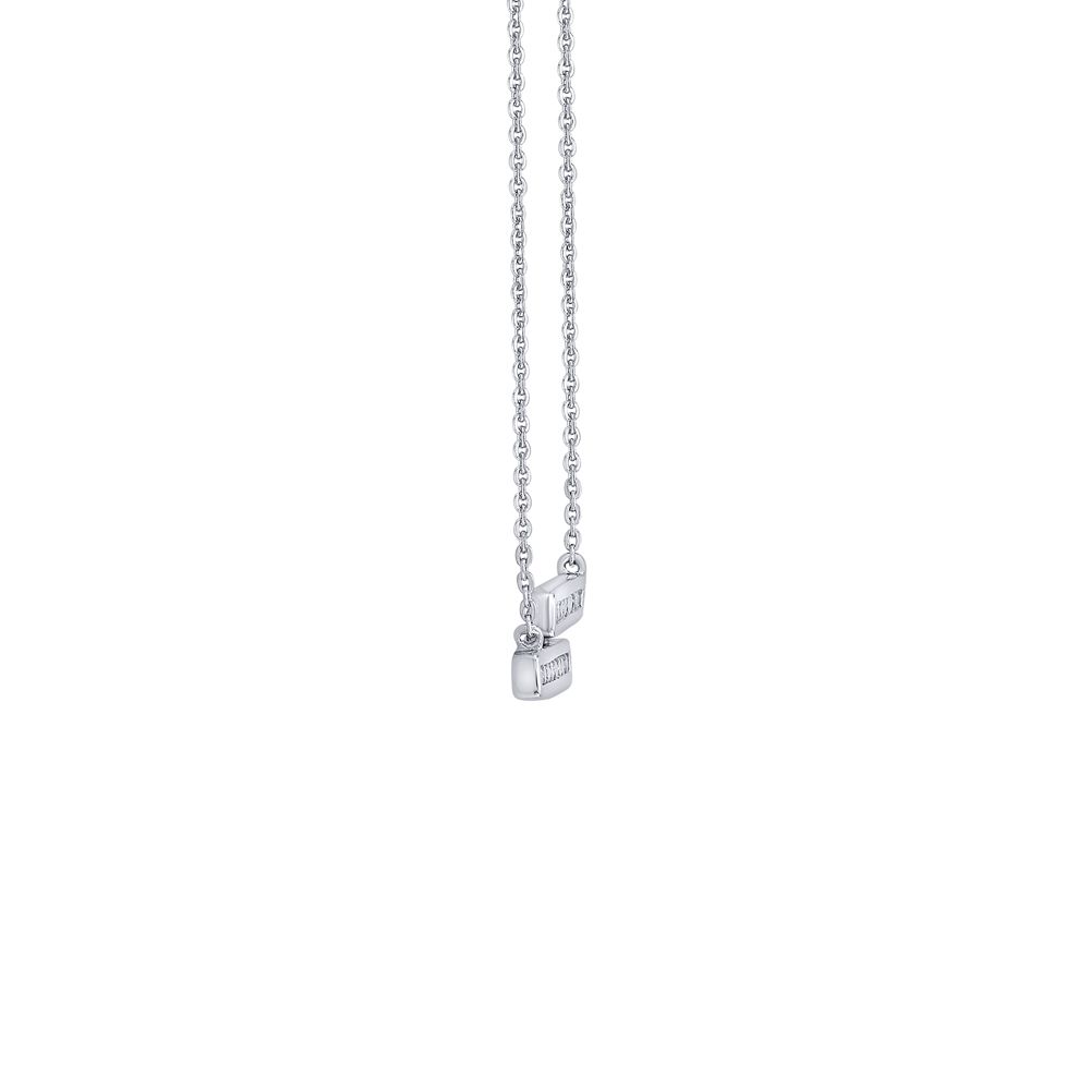 Delicate Bar Design Platinum Necklace-Necklaces-PNK23C04-D300P1D