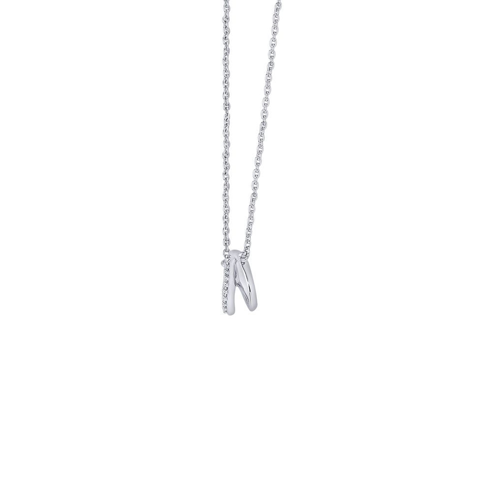 Classy Diamond and Platinum Infinity Necklace-Necklaces-PNK23C06-D300P1D