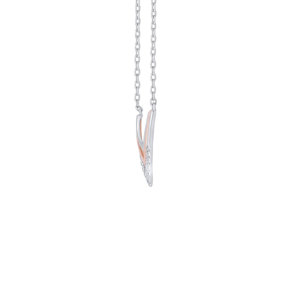 Subtle Chevron Design Platinum Necklace-Necklaces-PNK23C12-D300O1D