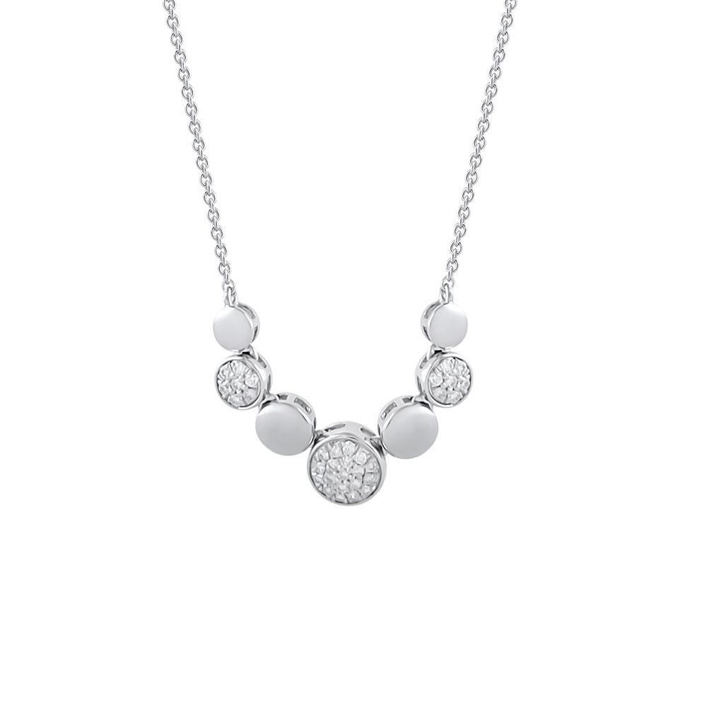 Platinum Circles Delicate Necklace-Necklaces-PNK24C01-D300P1D