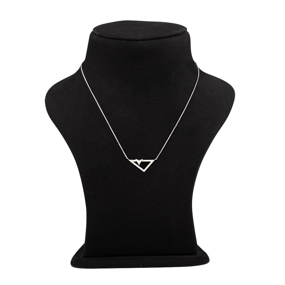 Elegant Platinum Delicate Necklace-Necklaces-PNK24C03-D300P1D