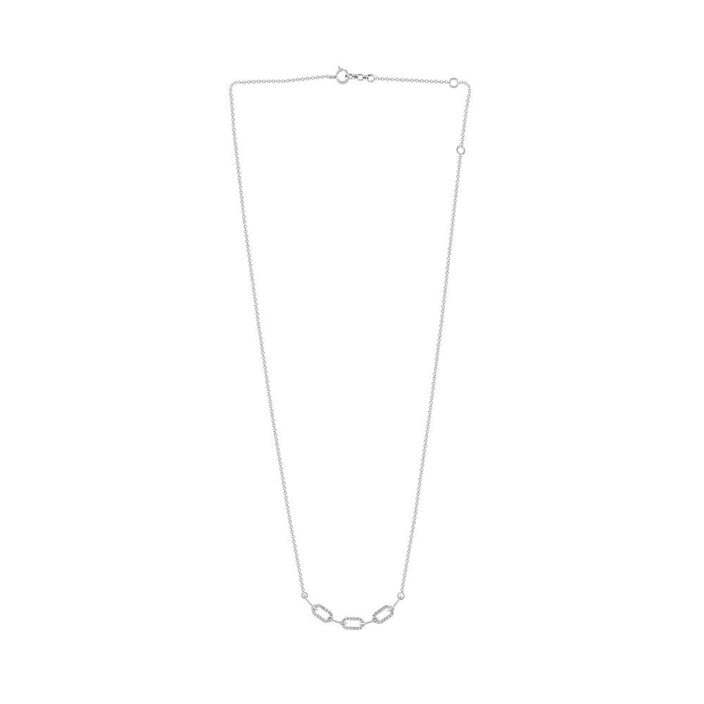 Enchanting Platinum Delicate Necklace-Necklaces-PNK24C05-D300P1D