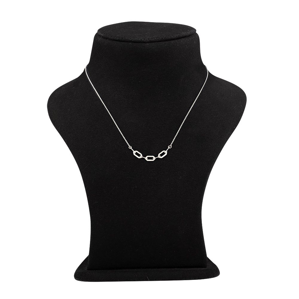 Enchanting Platinum Delicate Necklace-Necklaces-PNK24C05-D300P1D
