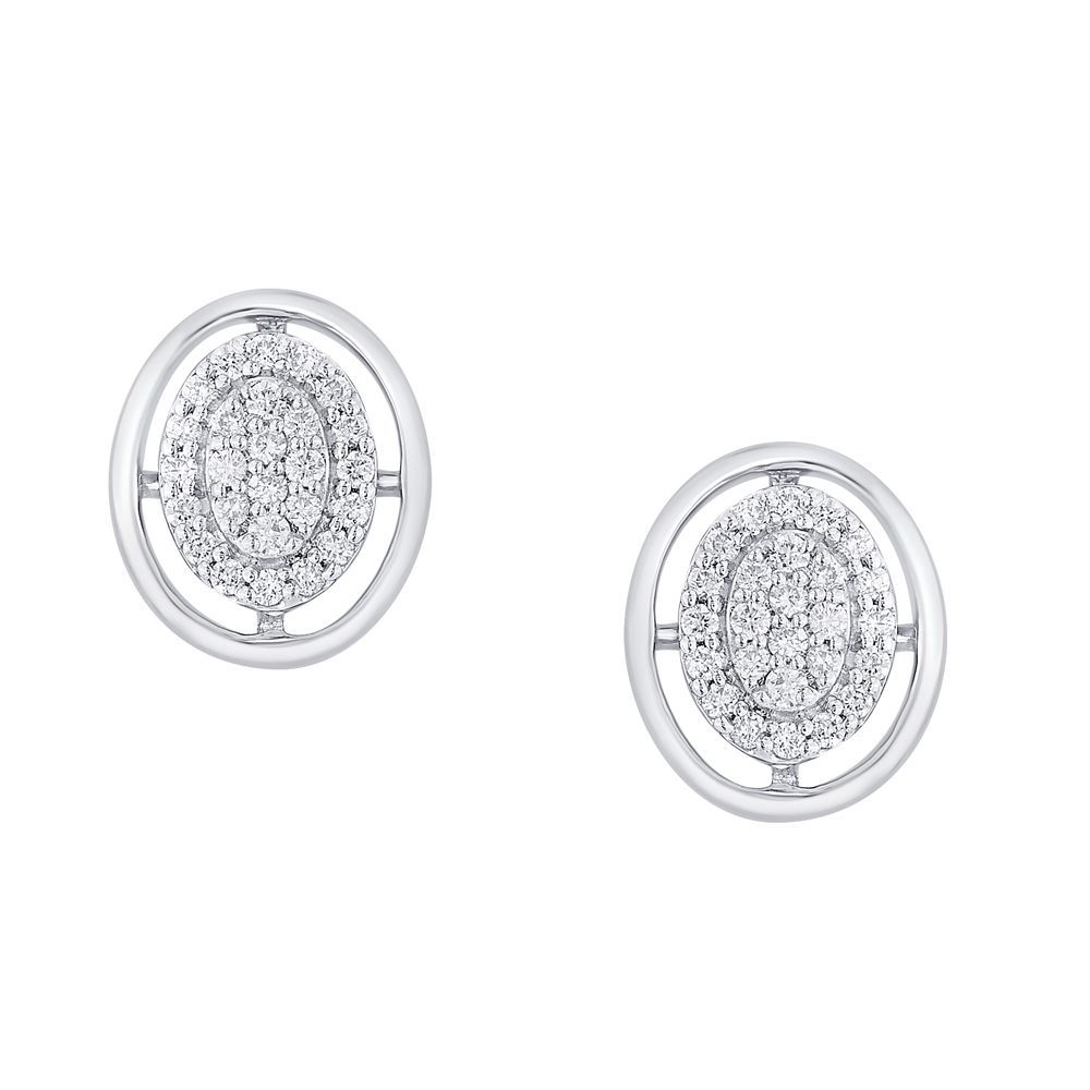 Classic Diamond Cluster Platinum Pendant Set-Platinum-PSP18001-D300P0D