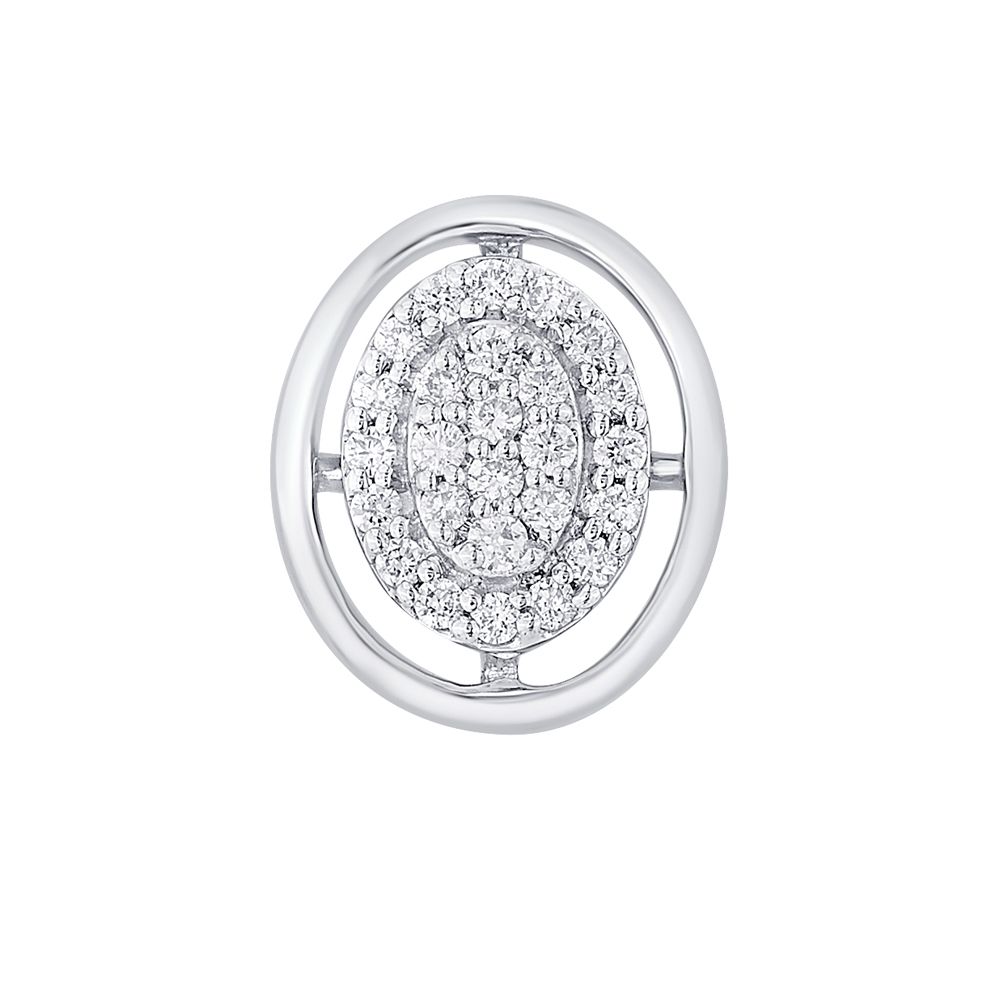 Oval Platinum Studs-New Arrivals-PPE18001-D300P0D