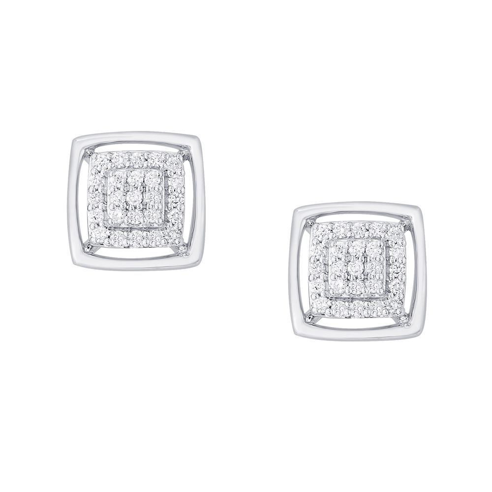 Stunning Platinum and Diamond Earrings-New Arrivals-PPE18003-D300P0D