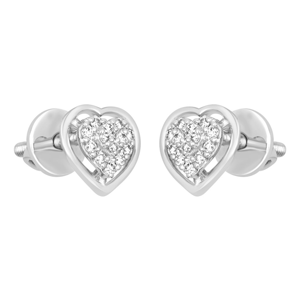 Classic Heart Design Diamond Pendant Set-Platinum-PSP18004-D300P0D