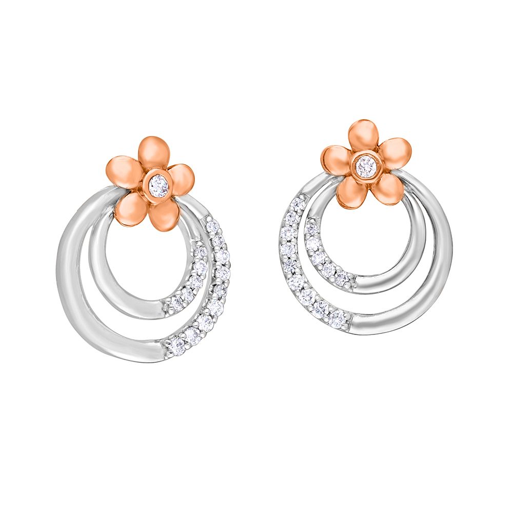 Platinum Dazzling Diamond Floral Pendant Set-Platinum-PSP21001-D300O0D