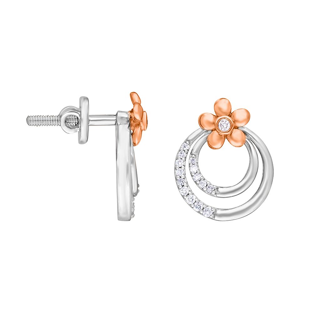 Platinum Dazzling Diamond Floral Pendant Set-Platinum-PSP21001-D300O0D