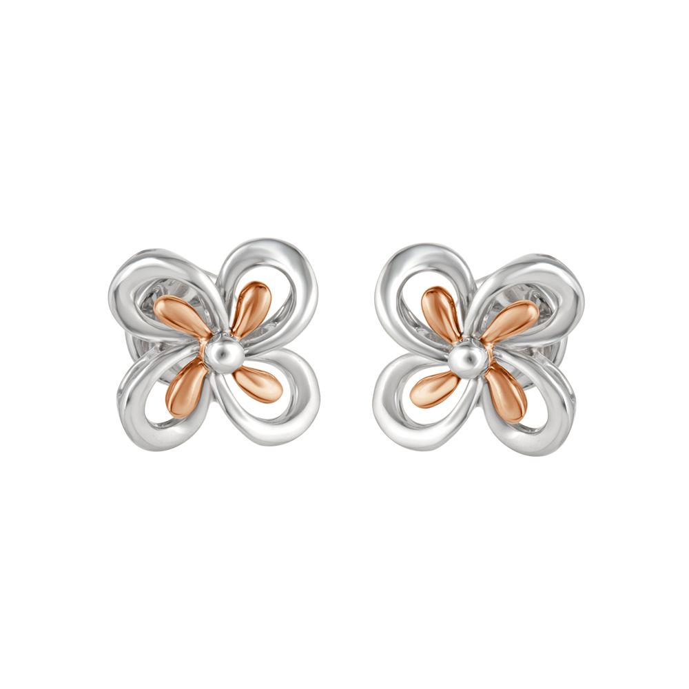 Beautiful Earrings Set in Platinum and Rose Gold-Earrings-PPE21006-D000O0D