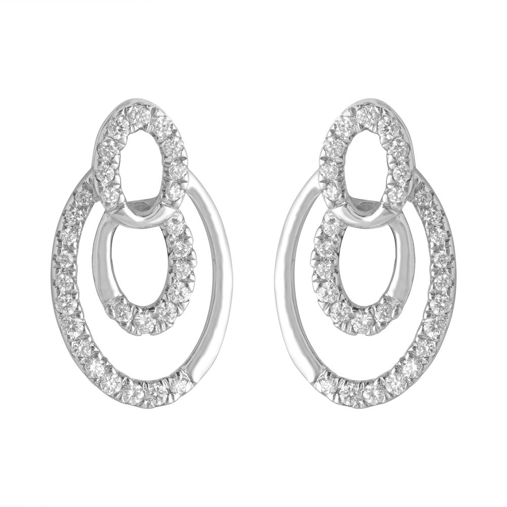 Jhumki Design Diamond Earrings-Earrings-PPE22002-D200P0D
