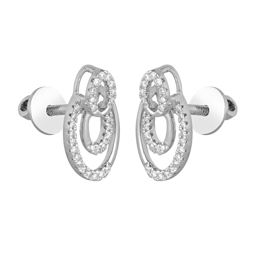 Jhumki Design Diamond Earrings-Earrings-PPE22002-D200P0D