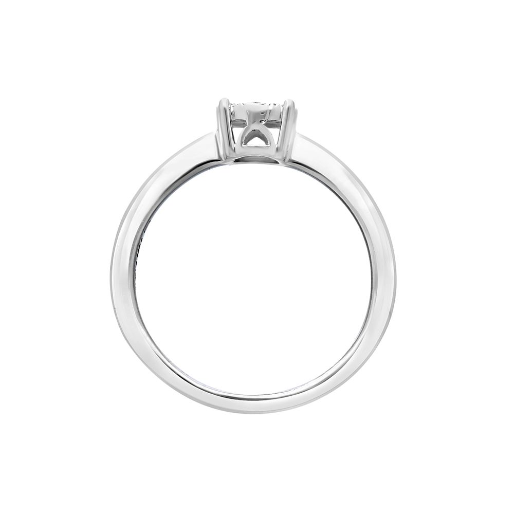 Glossy Diamond and Platinum Crown Star Ring-Rings-PPR17005