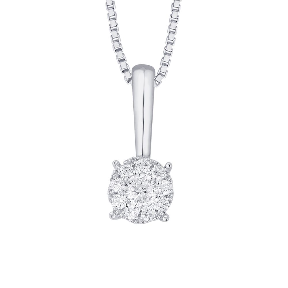 Minimalist Classic Diamond Pendant Set-Platinum-PSP17005-M300P0D