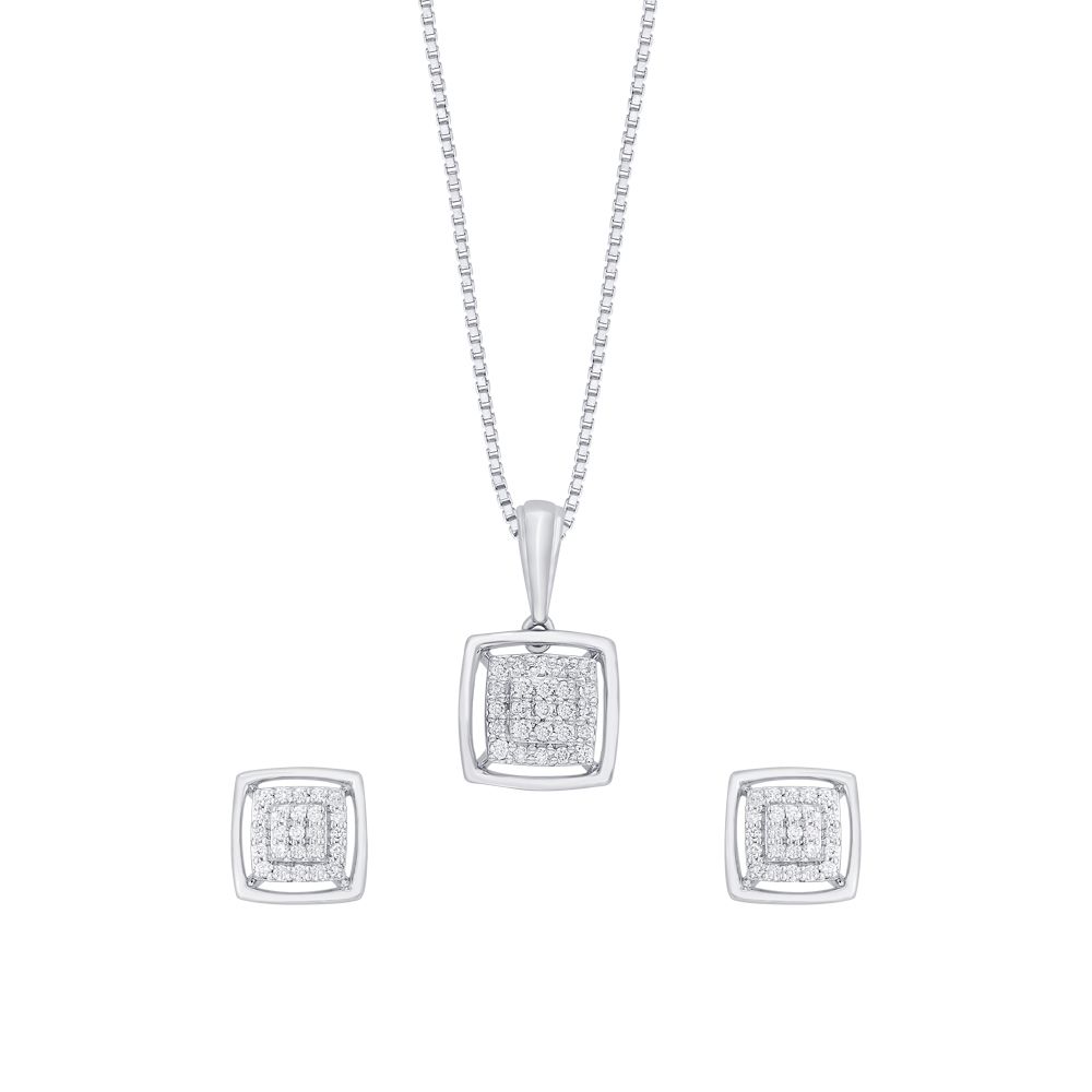 Cubic Design Diamond Pendant Set-Platinum-PSP18003-D300P0D