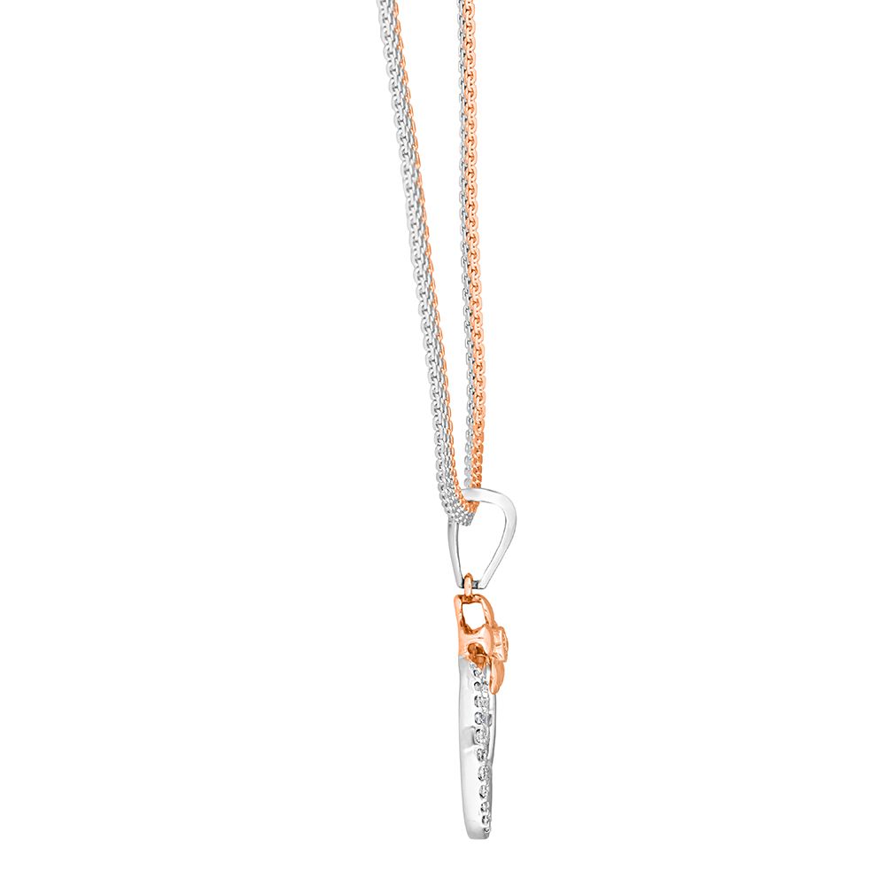 Platinum Dazzling Diamond Floral Pendant Set-Platinum-PSP21001-D300O0D