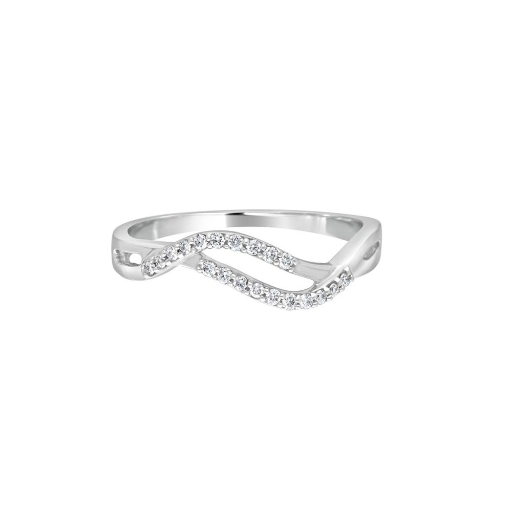 Swirls In Platinum Diamond Ring-Rings-PRG09088