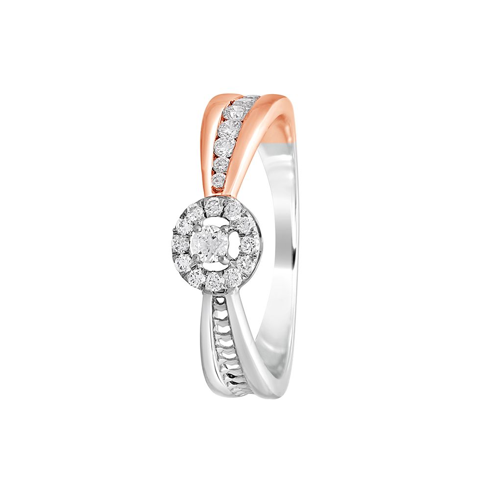 Dazzling Platinum Diamond Finger Ring-Rings-PRG20032