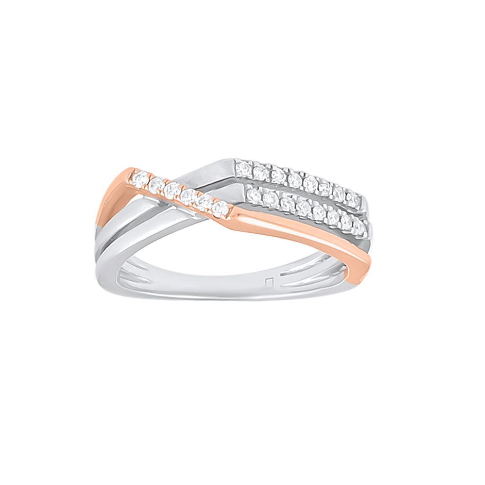 Elegant Dual Metal Platinum Ring For Men-Platinum-PRG20036