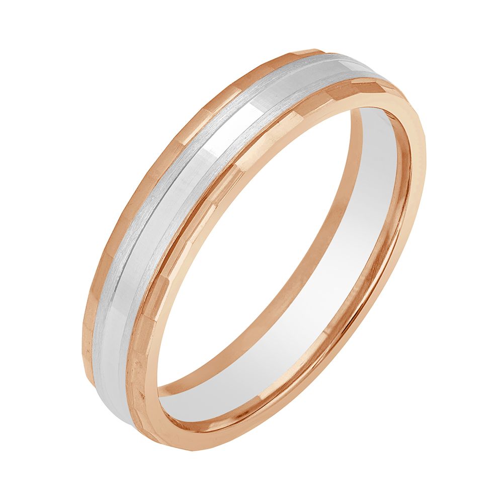 Textured Diamond and Platinum Ring-Rings-PRG23020