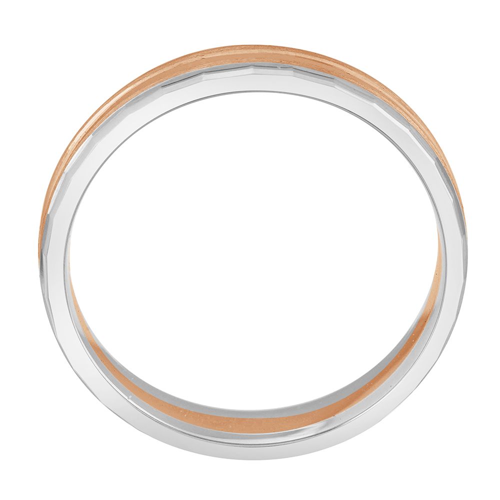 Textured Diamond and Platinum Ring-Rings-PRG23020