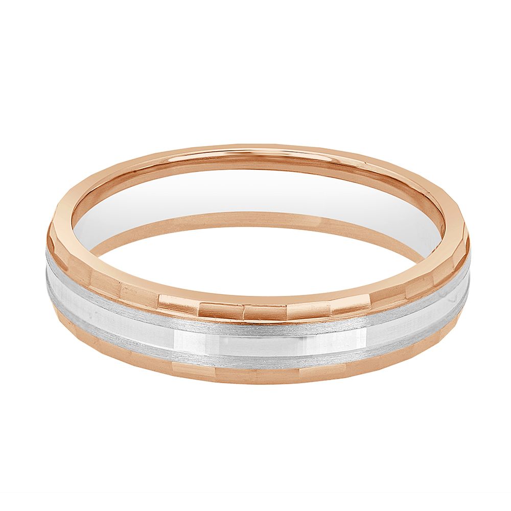 Textured Diamond and Platinum Ring-Rings-PRG23020