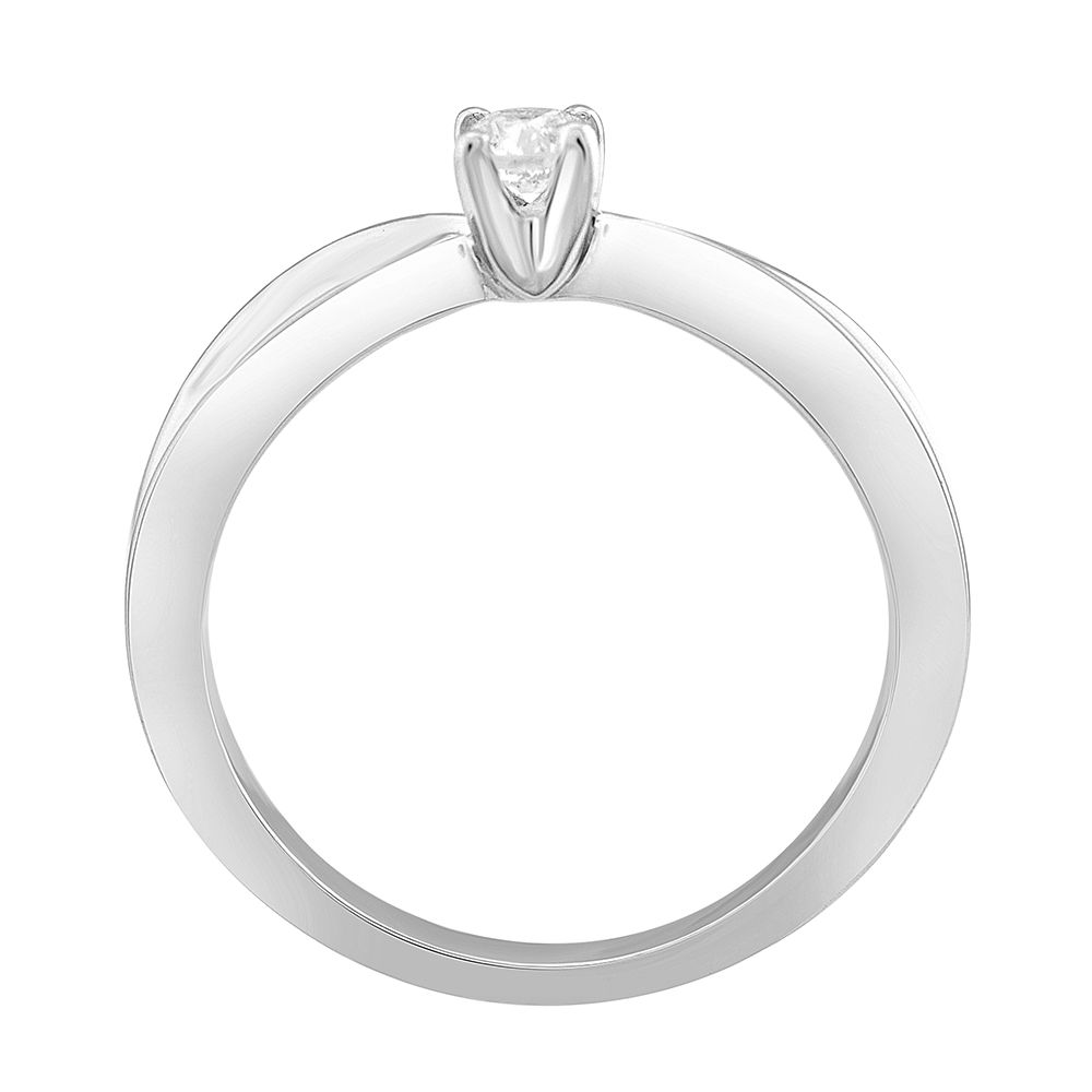 Textured Solitaire Ring in Platinum-Rings-PRG23038