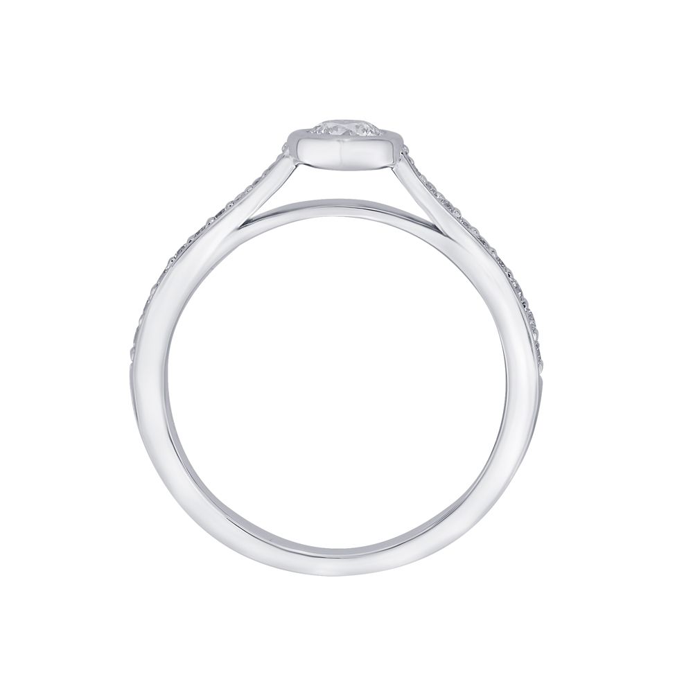 Contemporary Platinum Diamond Ring-Rings-PRG23041