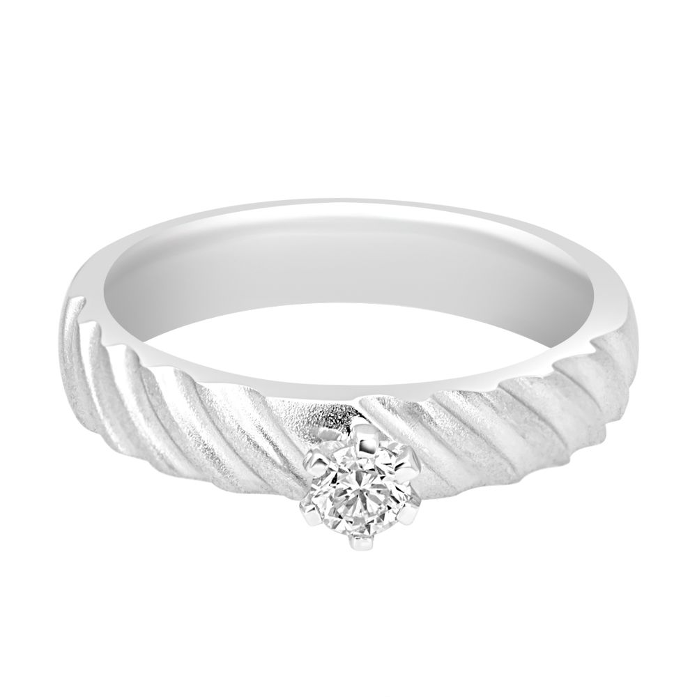 Beautiful Textured Diamond Ring-Rings-PRG23042