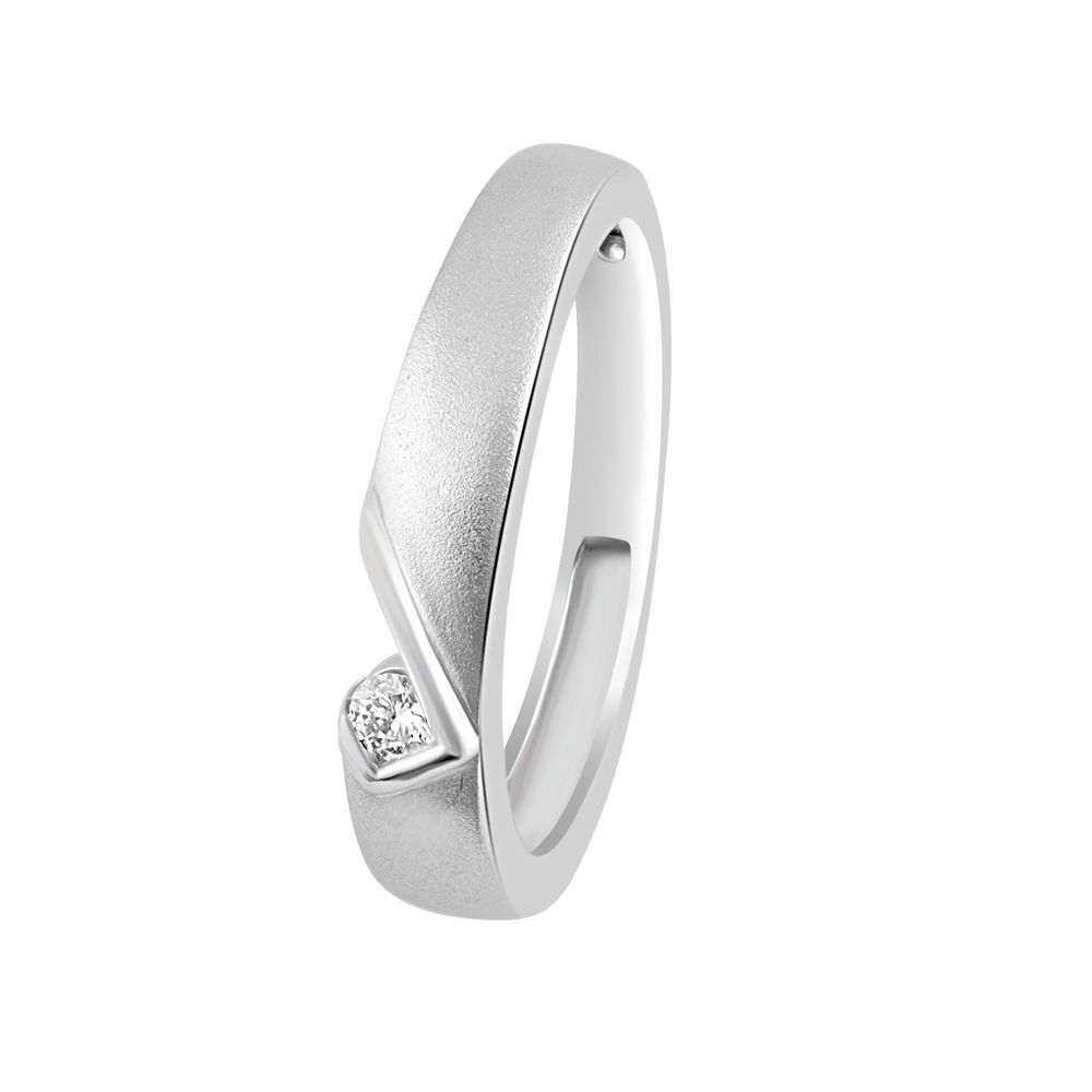Sleek Diamond and Platinum Ring-Rings-PRG23094-D300PDD