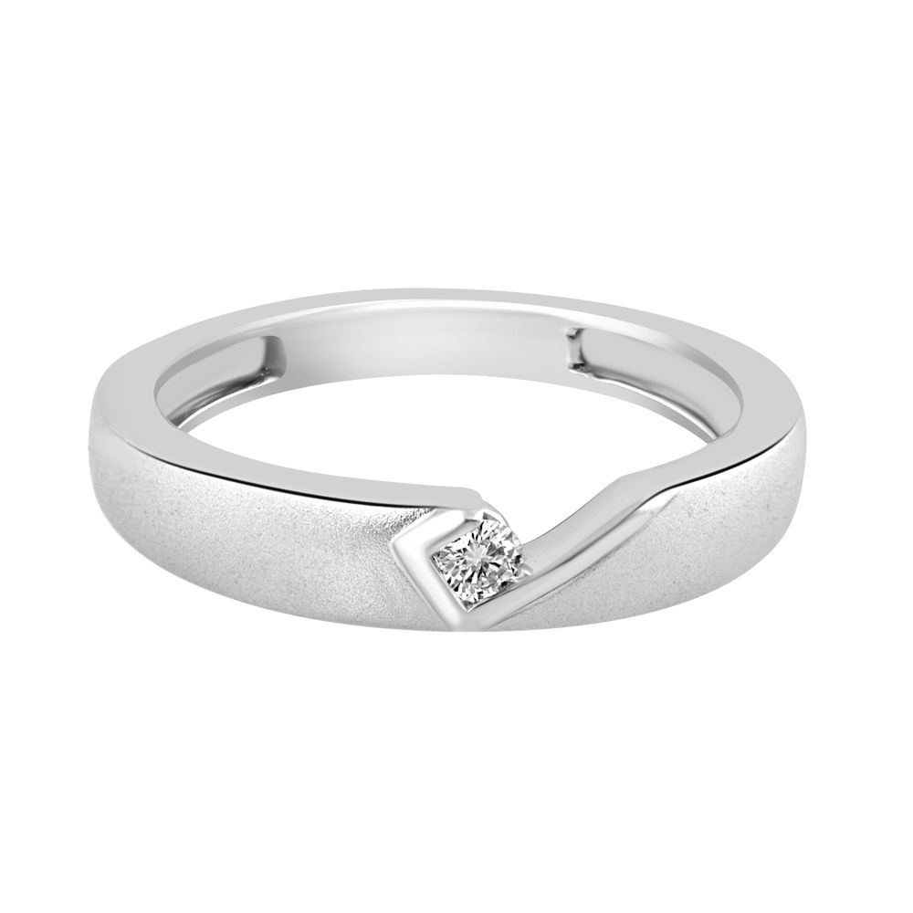 Sleek Diamond and Platinum Ring-Rings-PRG23094-D300PDD